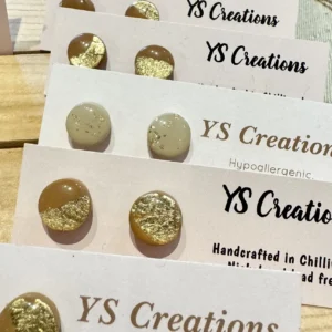 Gold speckled studs