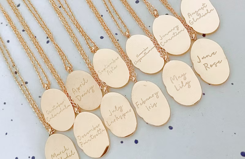 Birth Month Flower Necklaces